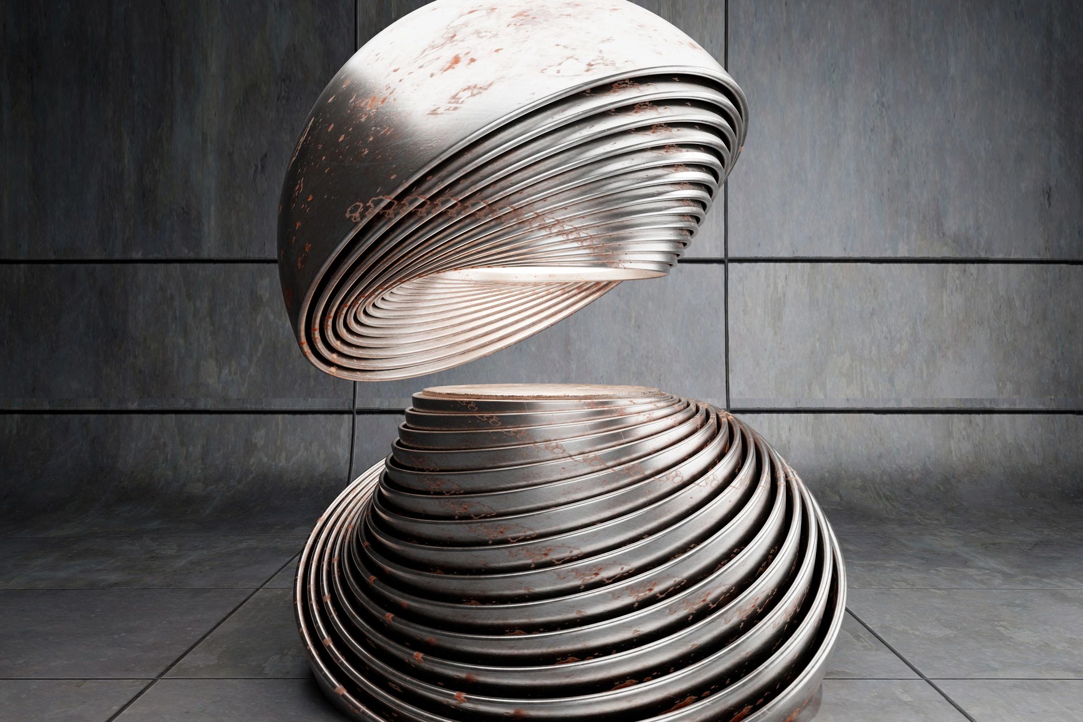 Abstract metal sculpture for a public setting